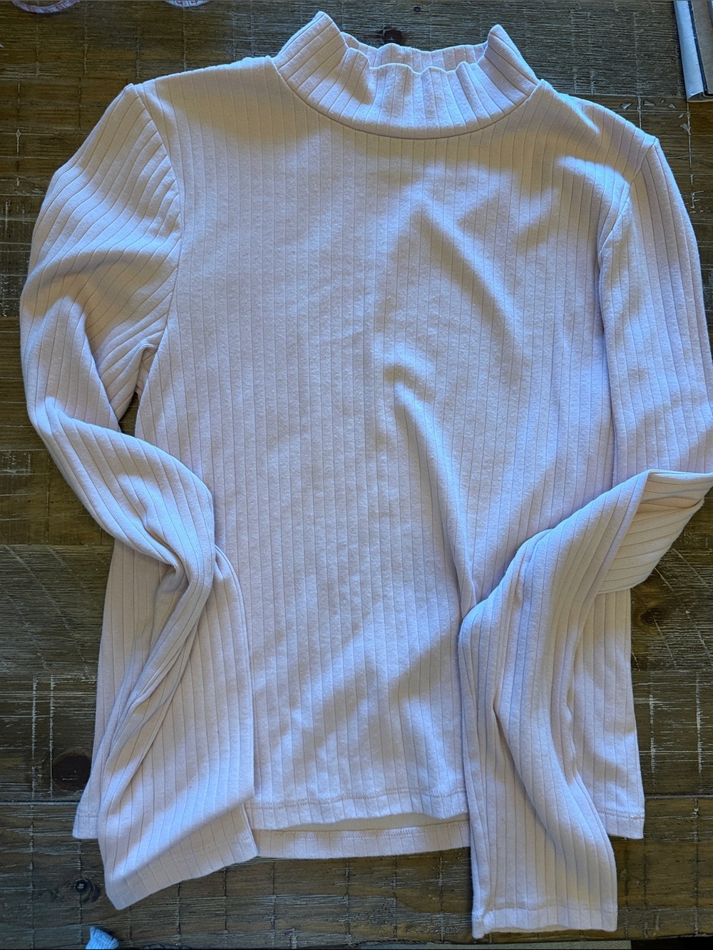 3 for $30 / GAP Ribbed Mock Neck Long Sleeve Top in Ivory